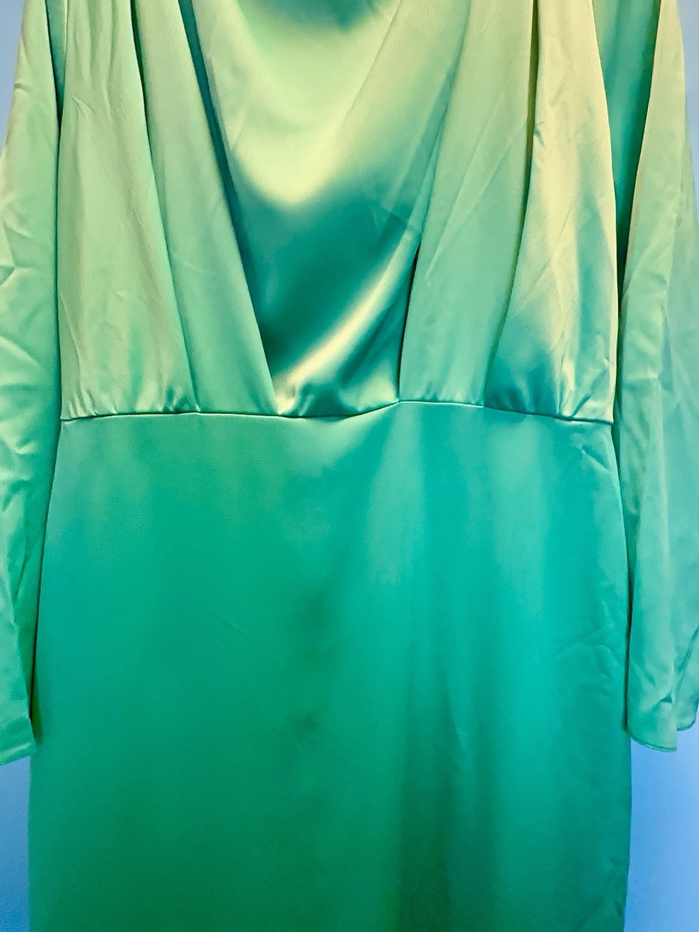 ASOS Teal Long Sleeve Maxi Dress with Cowl Neck - Picture 6 of 7
